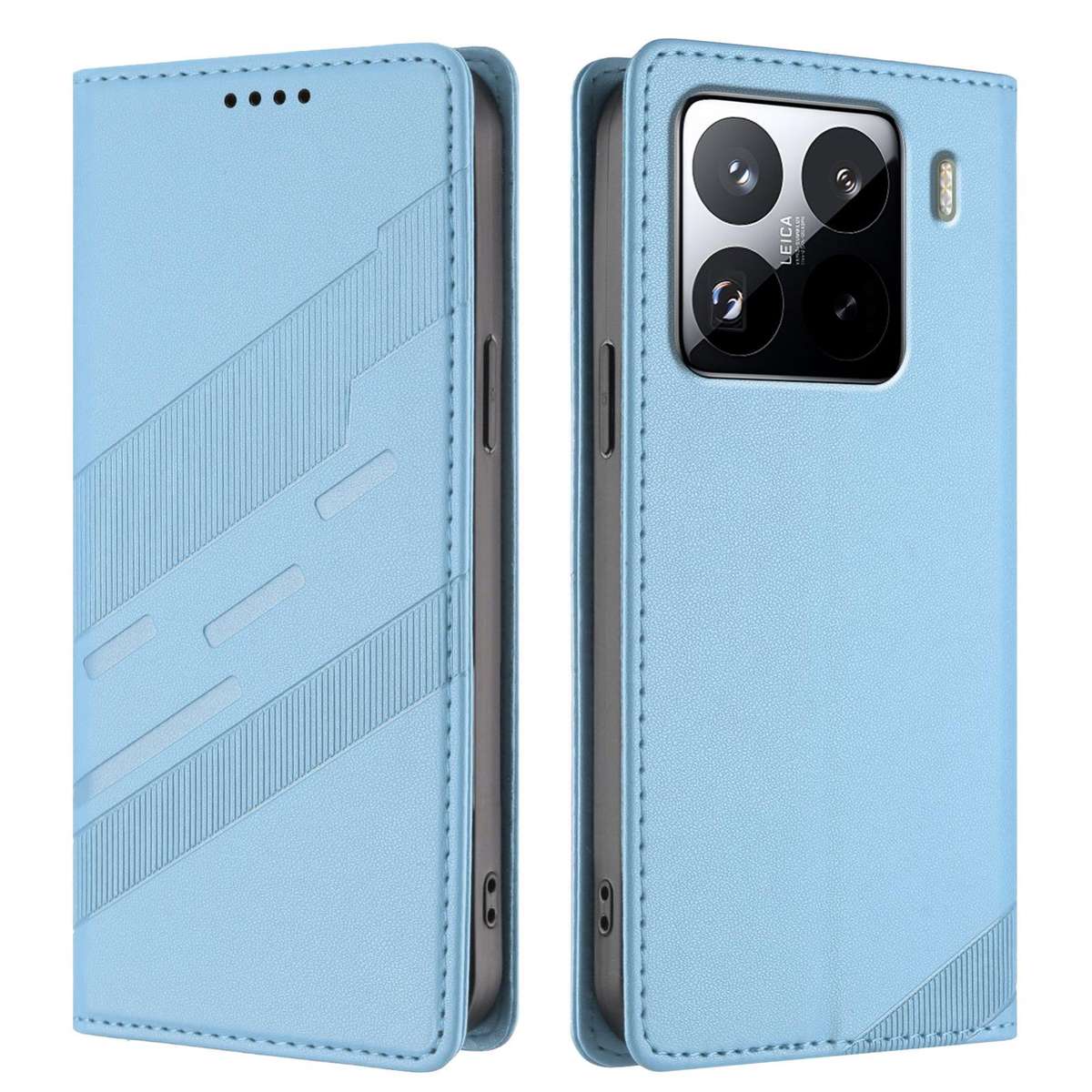 For Xiaomi 15S Pro Embossed Multi-functional Wallet Retro Leather Phone Case(Light Blue)