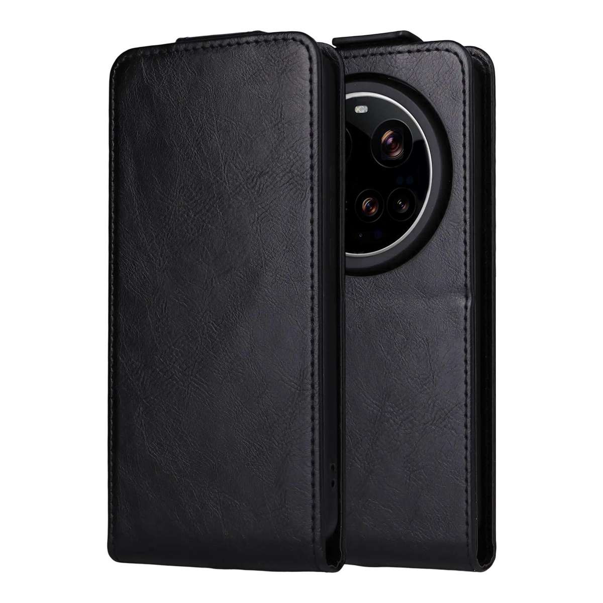 For Xiaomi 15 Ultra 5G Magnetic Vertical Flip Leather Phone Case with Buckle(Black)