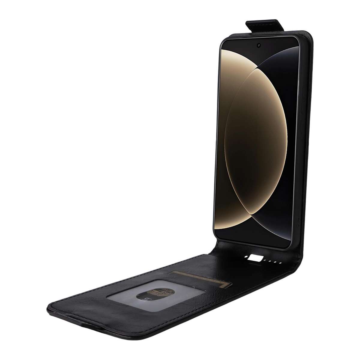 For Xiaomi 15 Ultra 5G Magnetic Vertical Flip Leather Phone Case with Buckle(Black)