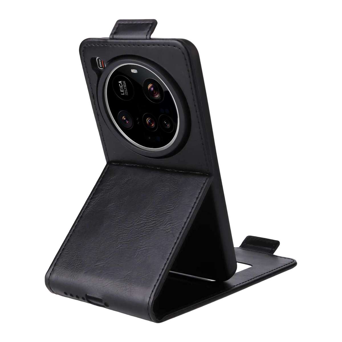 For Xiaomi 15 Ultra 5G Magnetic Vertical Flip Leather Phone Case with Buckle(Black)