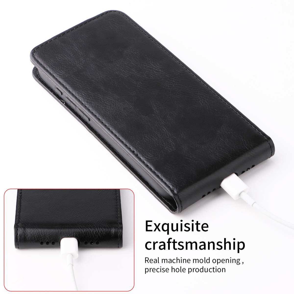 For Xiaomi 15 Ultra 5G Magnetic Vertical Flip Leather Phone Case with Buckle(Black)
