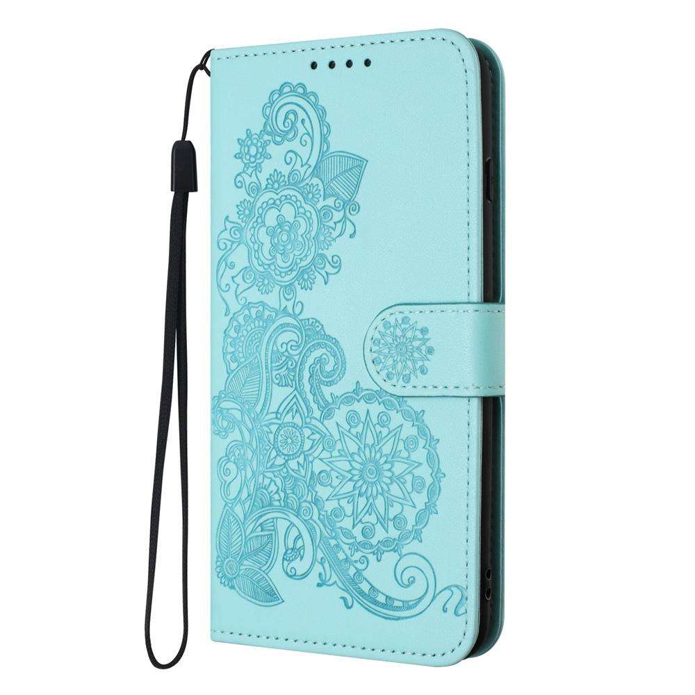 For TCL 60 SE NxtPaper 5G Datura Flower Embossed Flip Leather Phone Case(Light Blue)