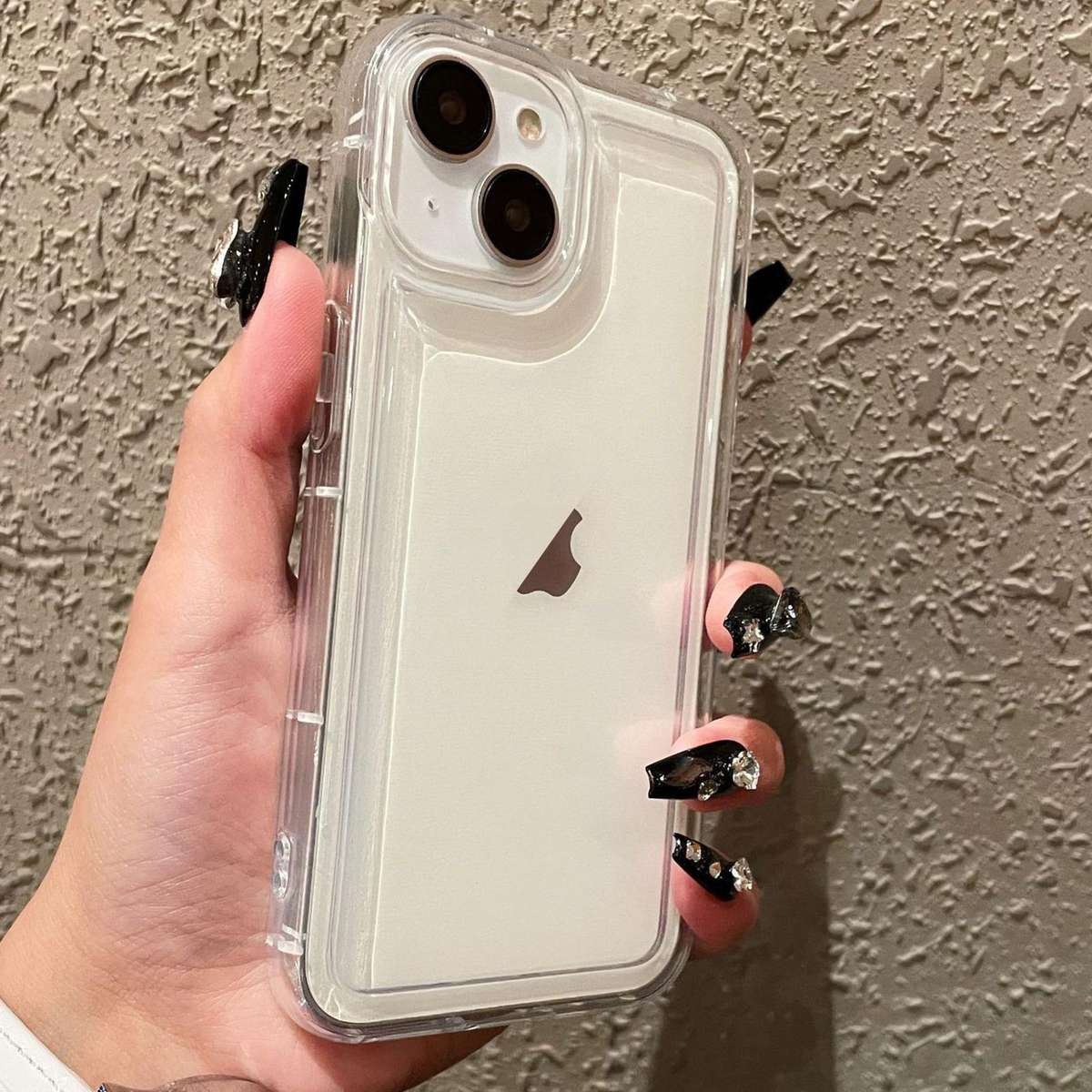 For iPhone 15 Pro Max Photo Frame Airbag Shockproof TPU Phone Case(Transparent)