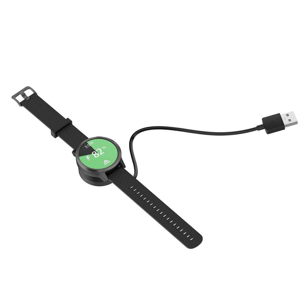 For Garmin Fenix 8 / 7X / 6S Pro xDfind USB Port Integrated Watch Charger With Data Tr ... (Black)