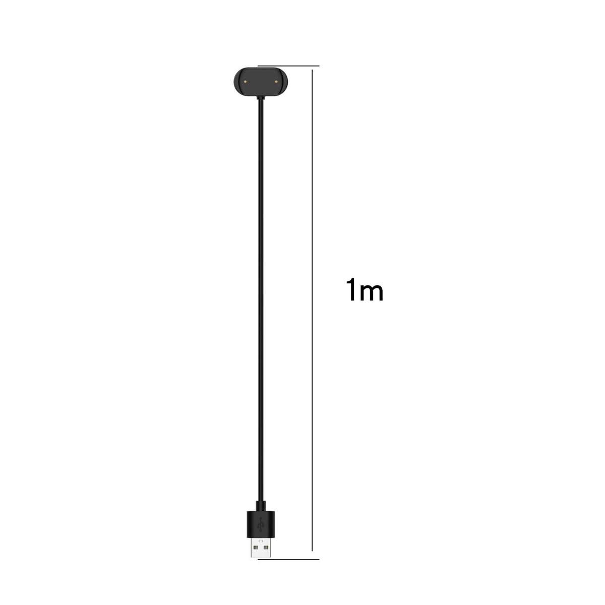 For Amazfit T-Rex 2 xDfind USB Port Watch Magnetic Charging Cable, Without Chip Protec ... (Black)
