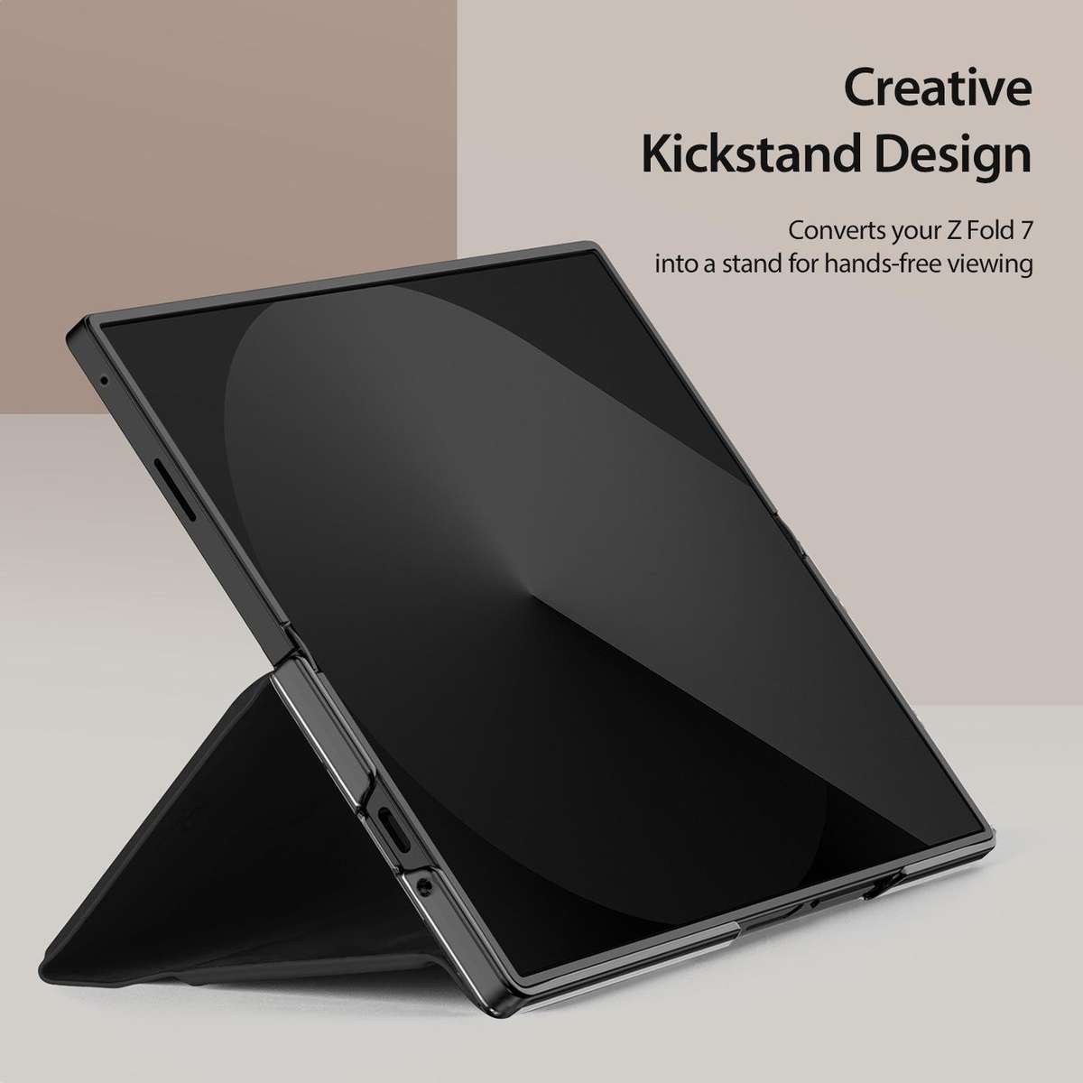 For Samsung Galaxy Z Fold7 5G DUX DUCIS Bril Series PU + TPU Phone Case(Black)