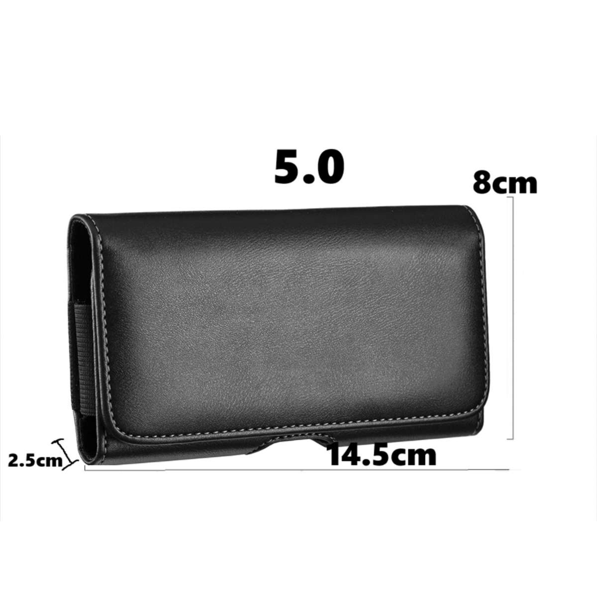 For 5 inch Universal Horizontal Outdoor Phone Waist Bag(Black)