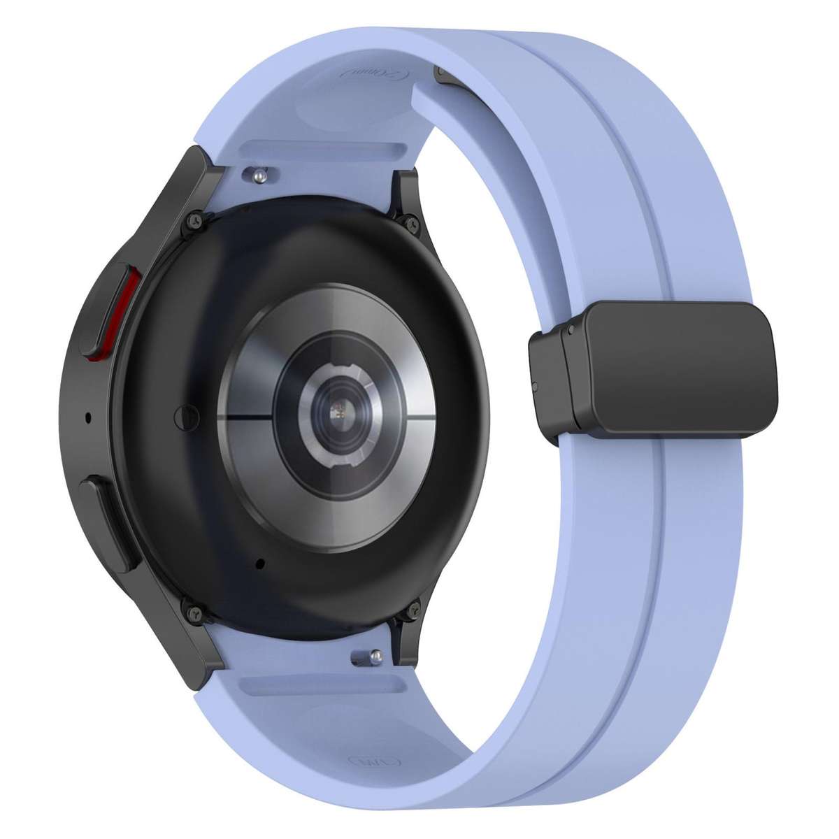 For Samsung Galaxy Watch7 / FE / 6 / 5 / 4 xDfind Fold Magnetic Black Buckle Si ... (Light Purple)