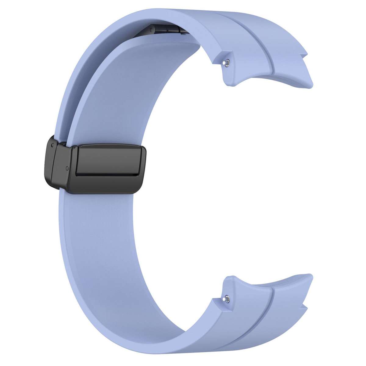 For Samsung Galaxy Watch7 / FE / 6 / 5 / 4 xDfind Fold Magnetic Black Buckle Si ... (Light Purple)