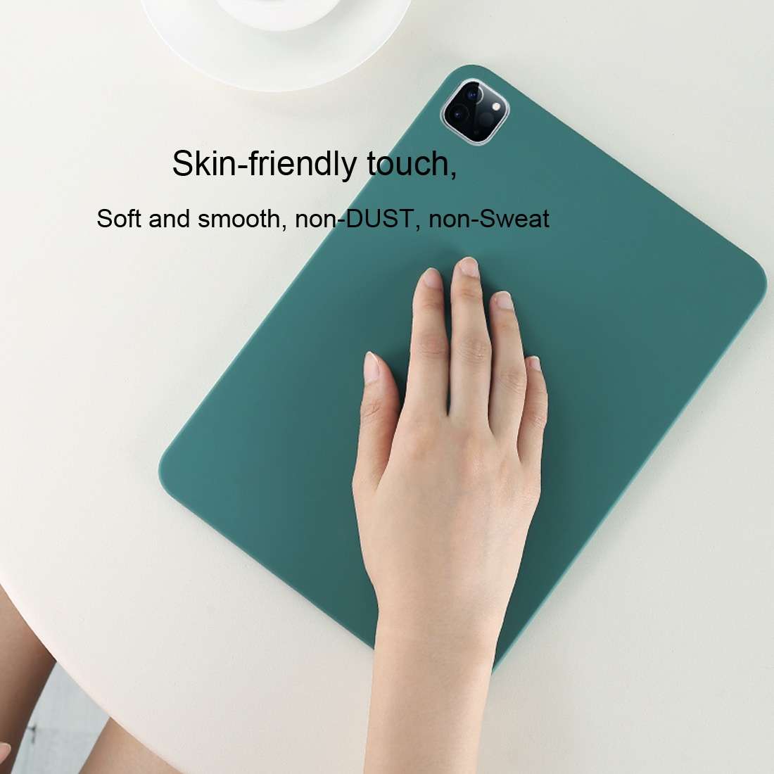 For iPad Pro 12.9 (2020) Liquid Silicone Shockproof Full Coverage Tablet Case(Green)