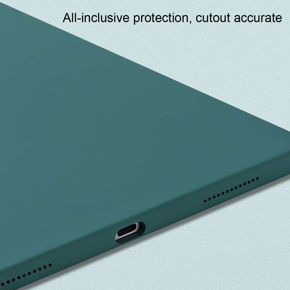 For iPad Pro 12.9 (2020) Liquid Silicone Shockproof Full Coverage Tablet Case(Grey)