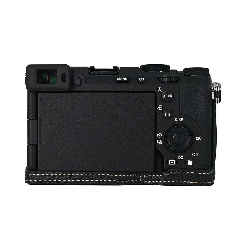 For Sony ILCE-7CM2 / Alpha 7C II Litchi Texture PU Leather Camera Half Case Base(Black)
