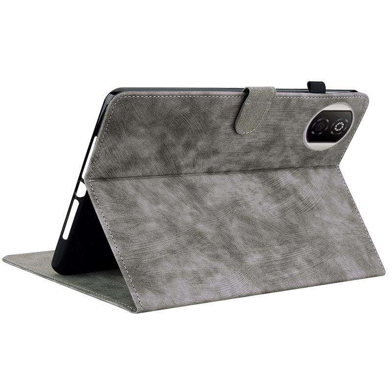 For Honor Pad X7 Embossed Tiger Pattern Leather Tablet Case(Grey)