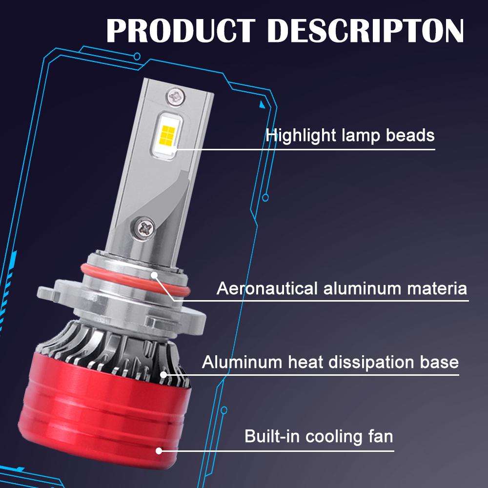 H4 2pcs 25W 2500lm 6000K Car LED Headlight Bulb