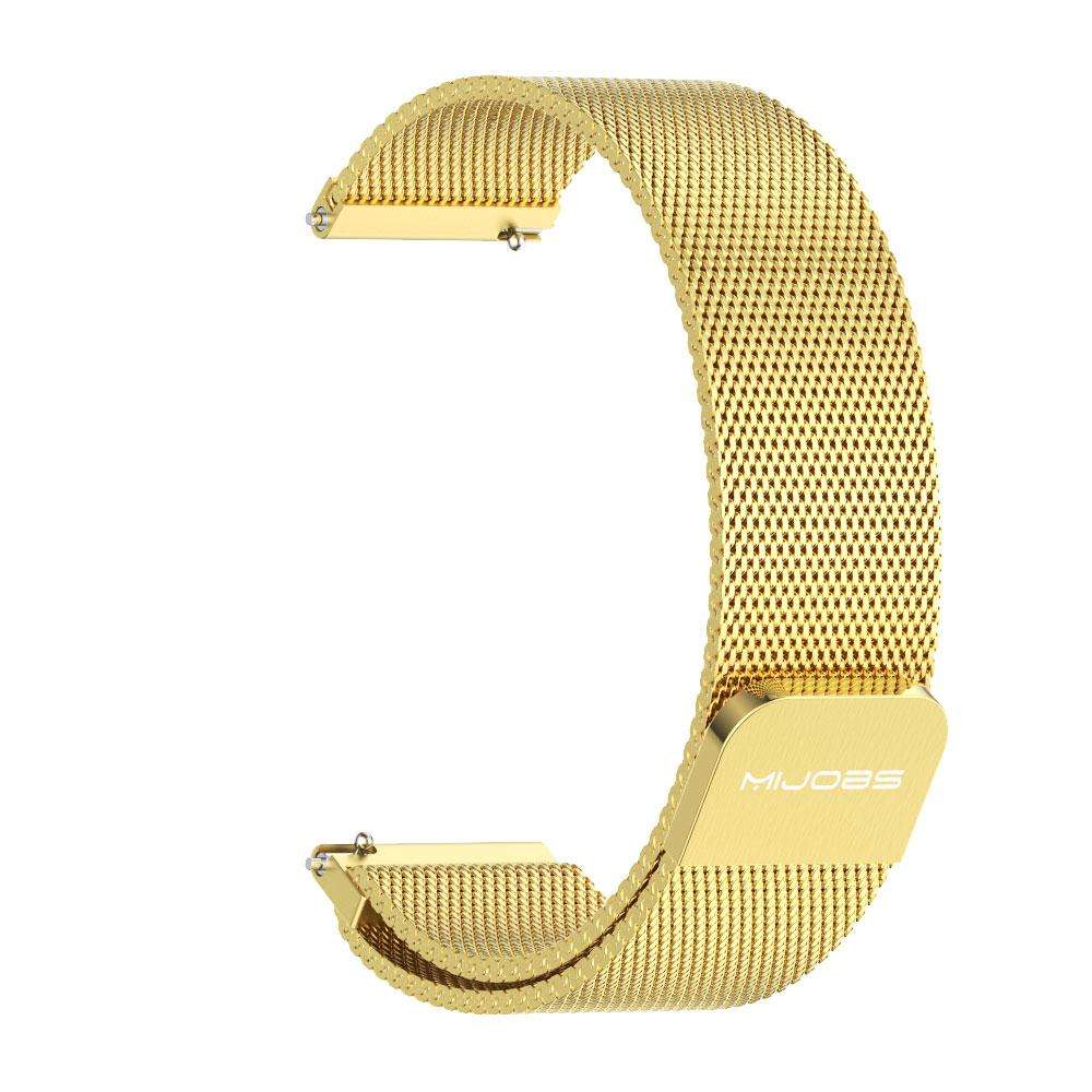 22mm MIJOBS Milan Magnetic Metal Watch Band(Gold)