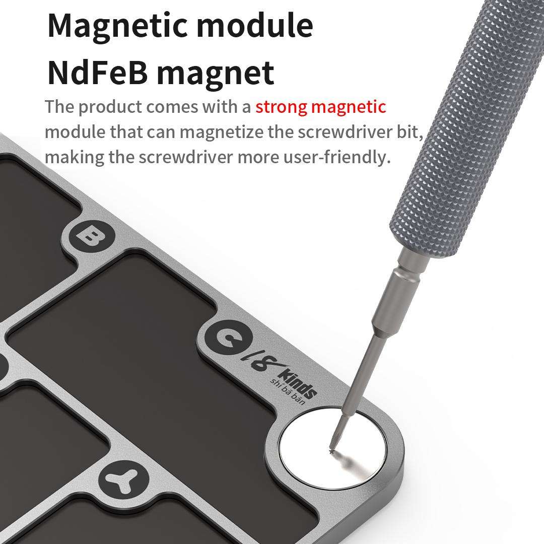 18 Kinds 7-Zone Alloy Magnetic Combination Screw Storage Pad
