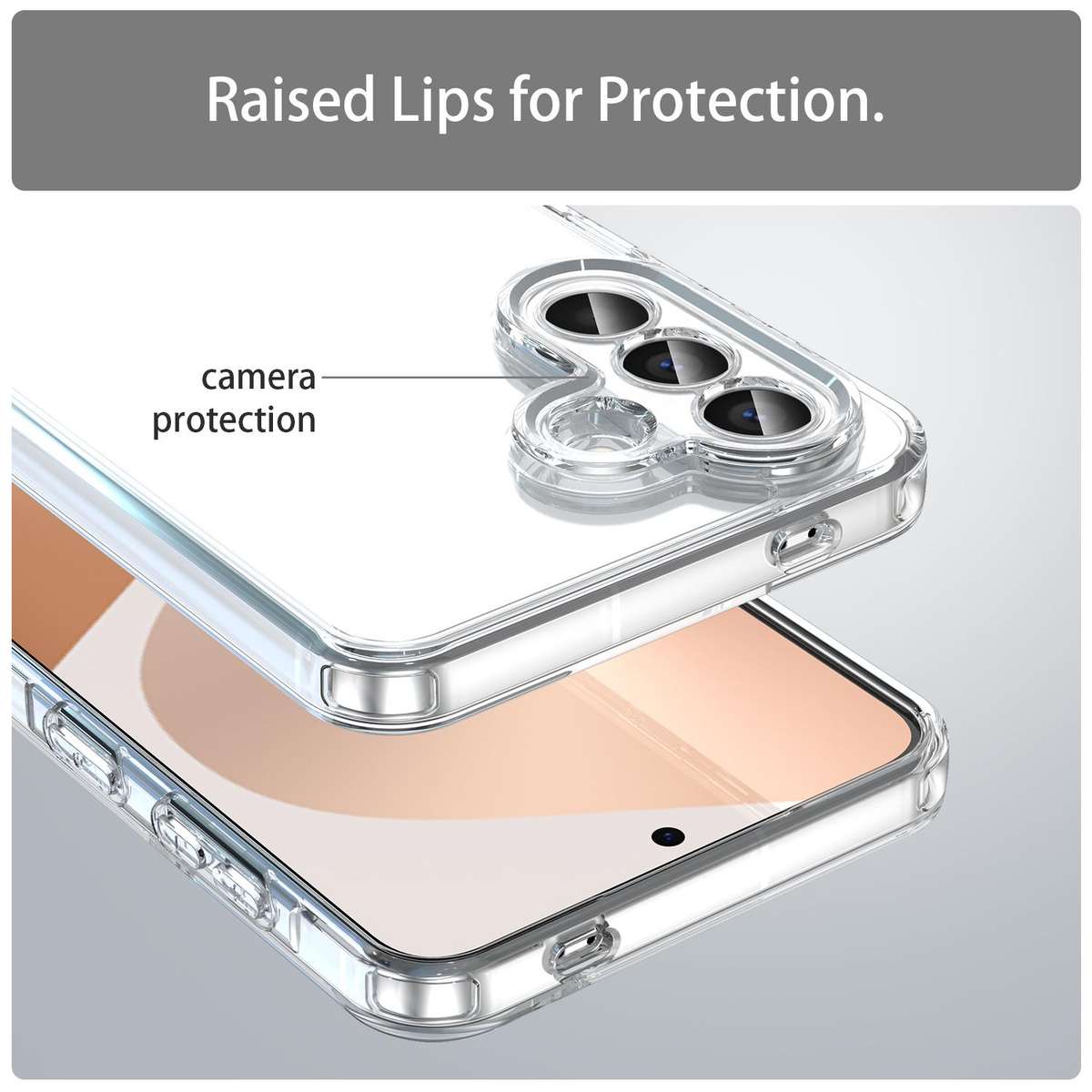 For Samsung Galaxy A57 5G PC Hybrid TPU Airbag Shockproof Phone Case(Transparent)