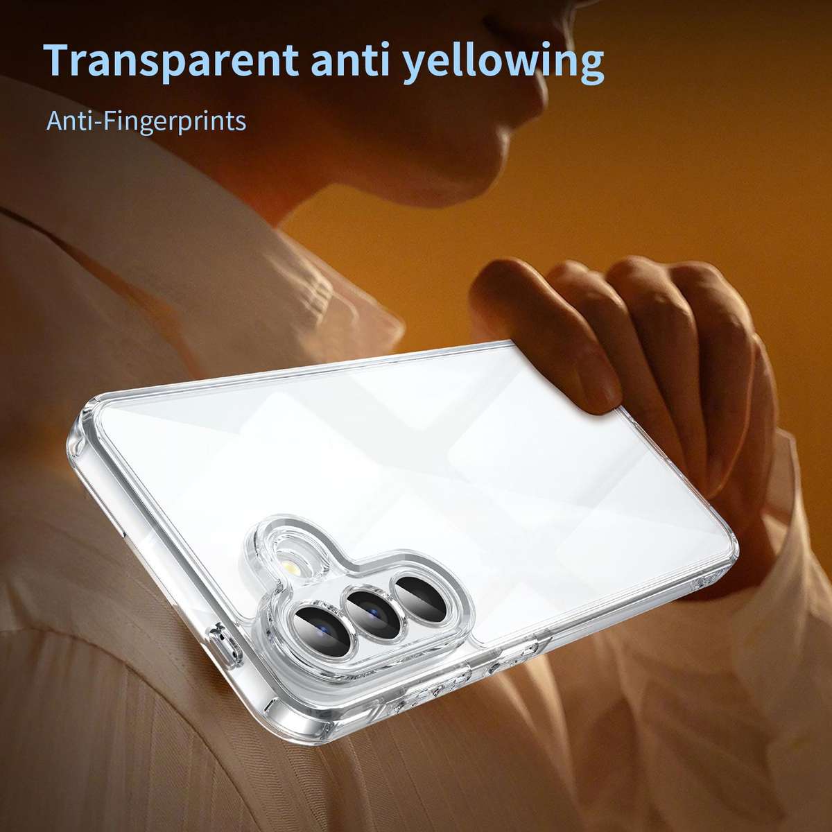 For Samsung Galaxy A57 5G PC Hybrid TPU Airbag Shockproof Phone Case(Transparent)