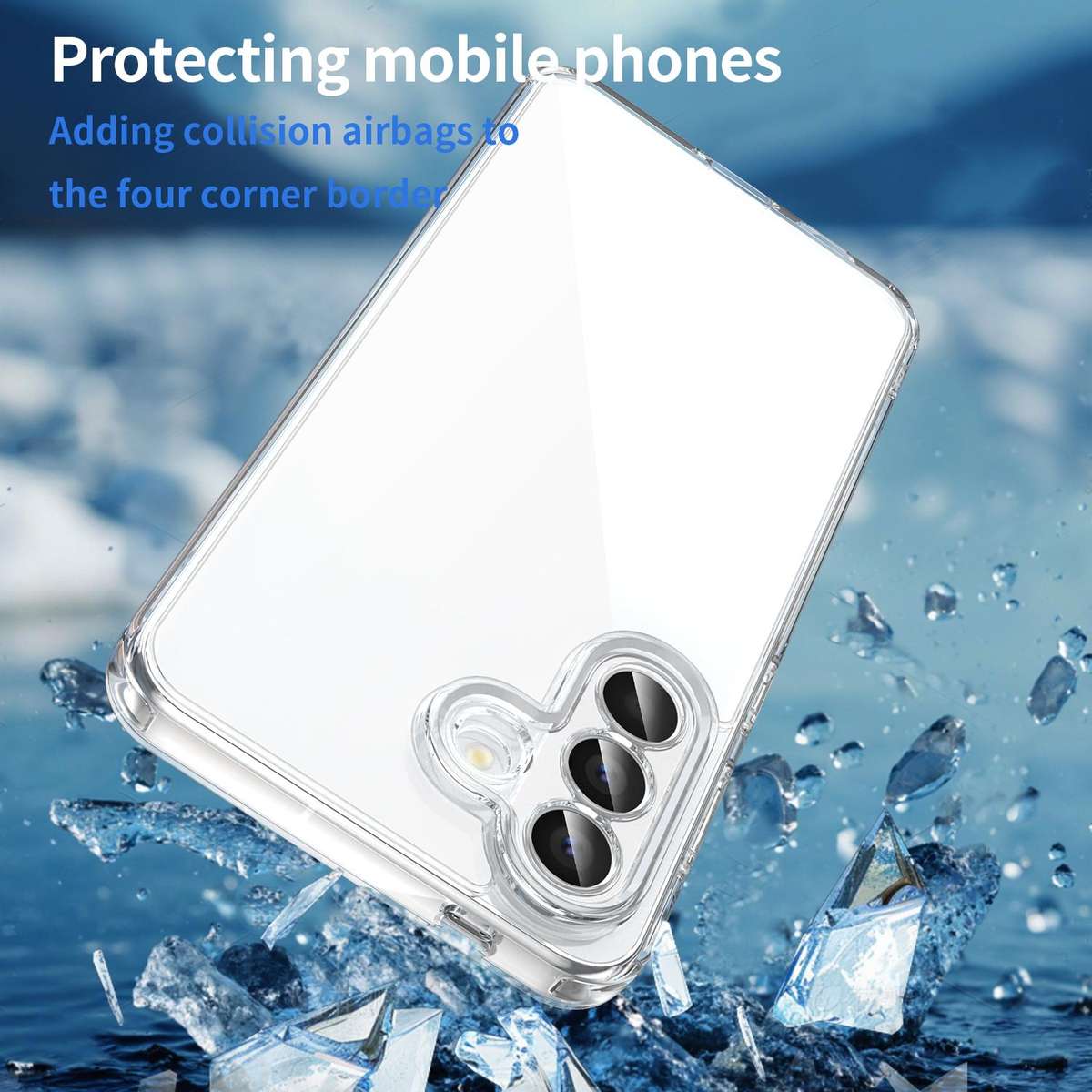 For Samsung Galaxy A57 5G PC Hybrid TPU Airbag Shockproof Phone Case(Transparent)