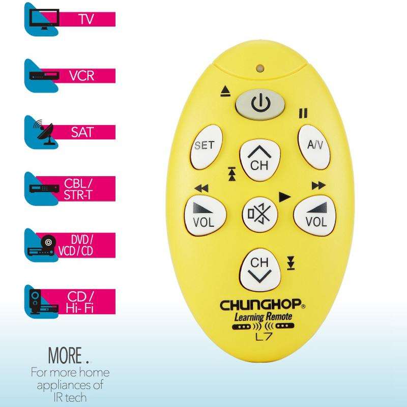 CHUNGHOP L7 Infrared Learning Universal TV Remote Control(Grey)