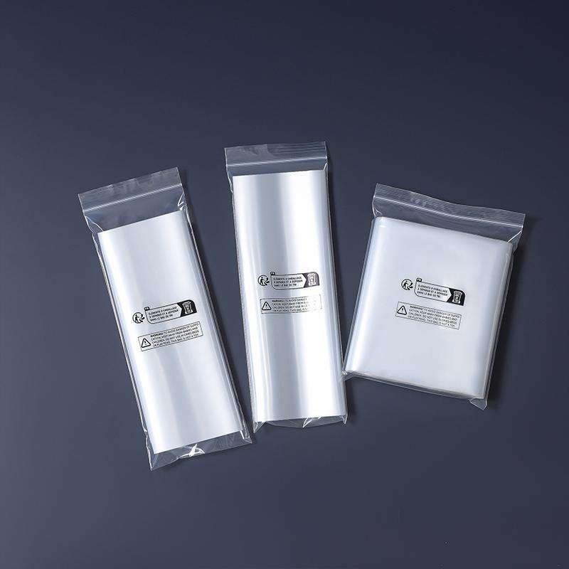 100pcs Double Layer Environmental Label Warning Printed Ziplock Bag, Size:7 x 10cm 8 Wire