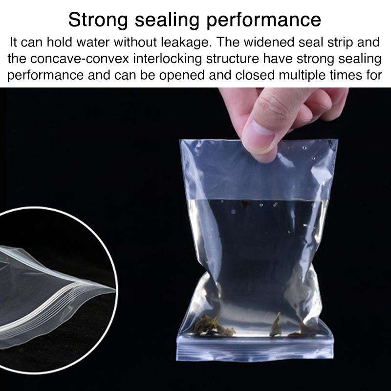100pcs Double Layer Environmental Label Warning Printed Ziplock Bag, Size:7 x 10cm 8 Wire