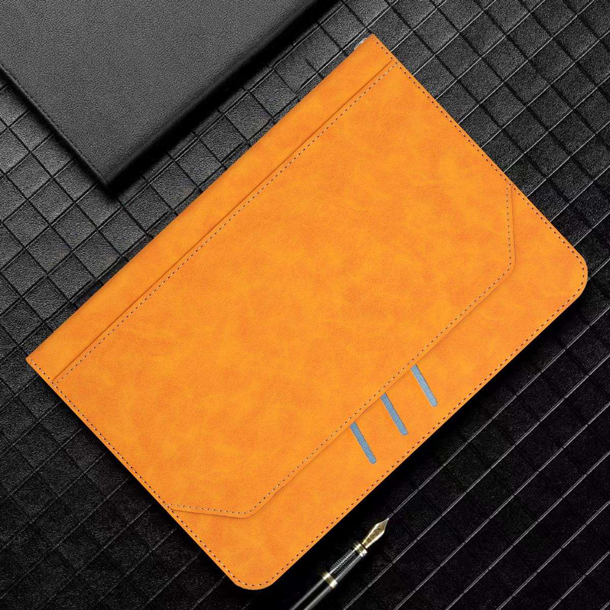 7-8 inch Multifunctional Wristband Leather Tablet Case(Yellow)
