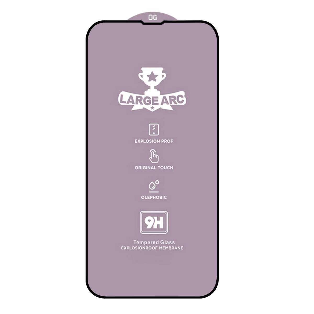 For iPhone 16 Pro 9H 0.4mm High Aluminum Large Arc Tempered Glass Film