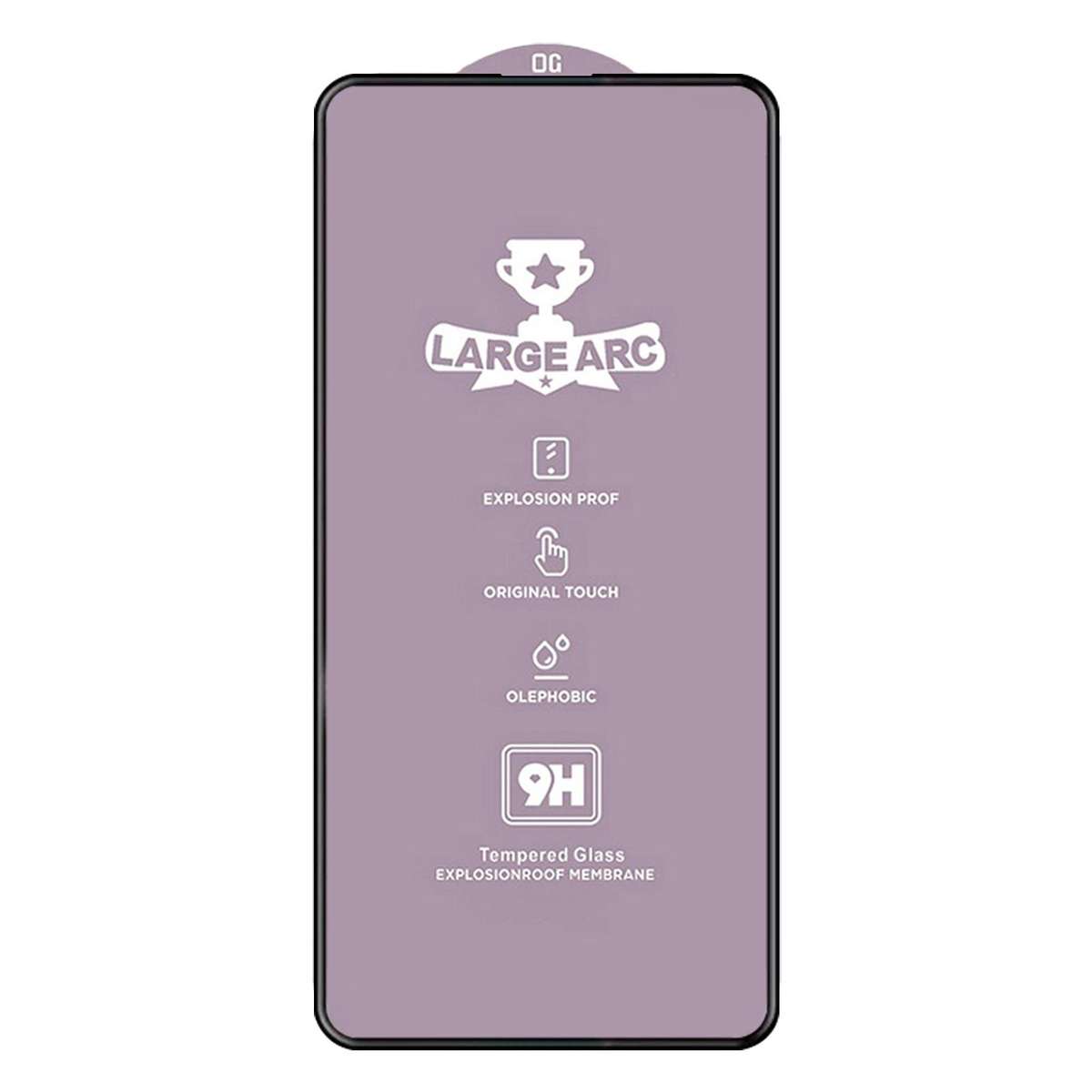 For iPhone 14 Pro Max 9H 0.4mm High Aluminum Large Arc Tempered Glass Film