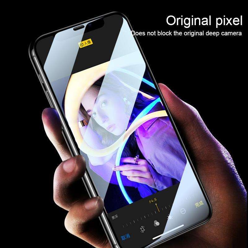 For iPhone 14 Pro Max 9H 0.4mm High Aluminum Large Arc Tempered Glass Film