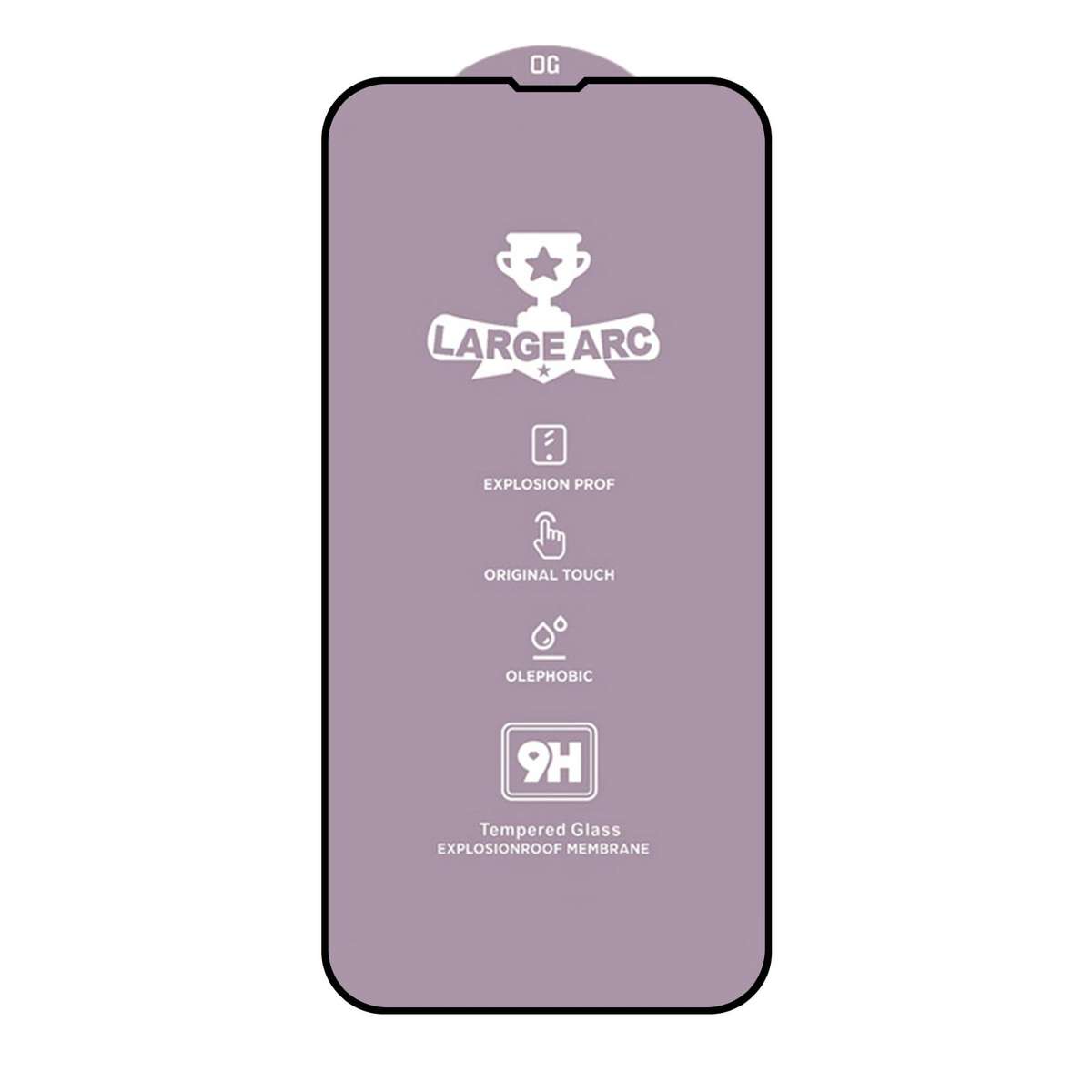 For iPhone 17 Pro 9H 0.4mm High Aluminum Large Arc Tempered Glass Film