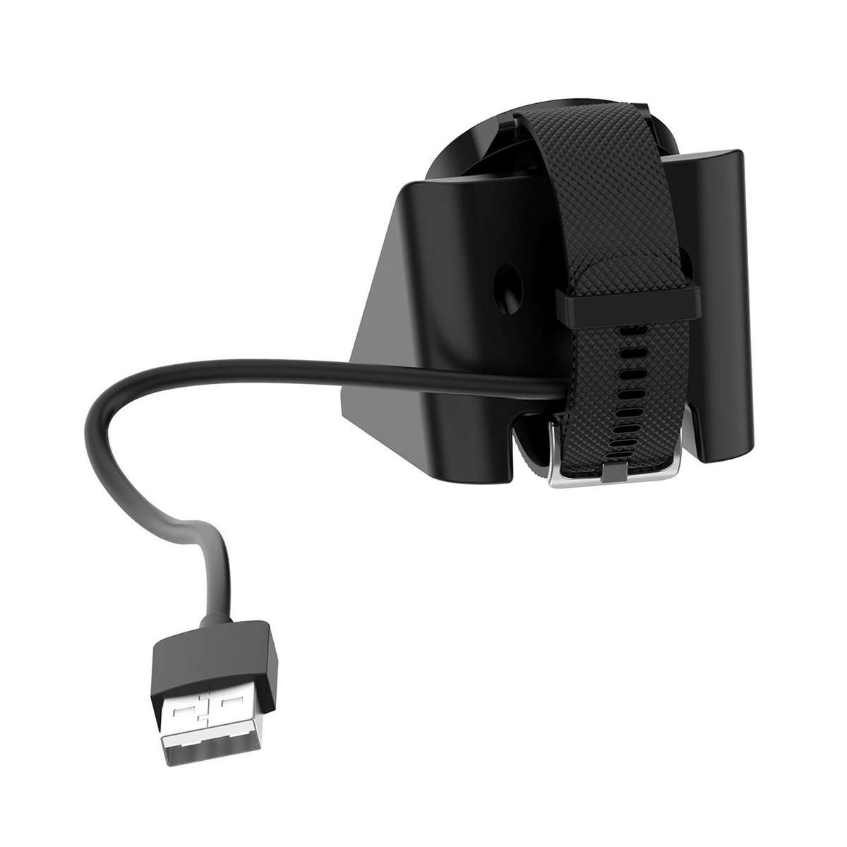 For Garmin Fenix 6 / 6X / 5 / 5X xDfind USB Interface Smart Watch Vertical Dock Charge ... (Black)