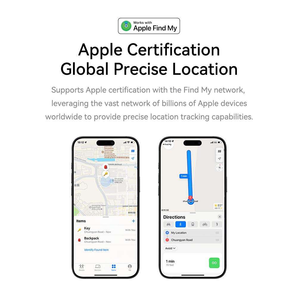 ROCK Tag Wireless Smart Tracker Positioning Anti-lost Device(Black)