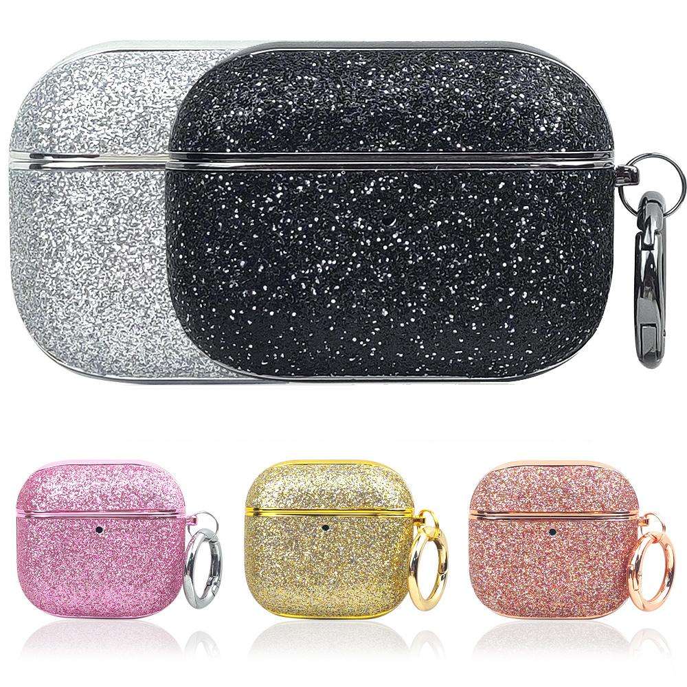 For AirPods 4 Electroplating Glitter Powder Wireless Earphone Protective Case(Pink)