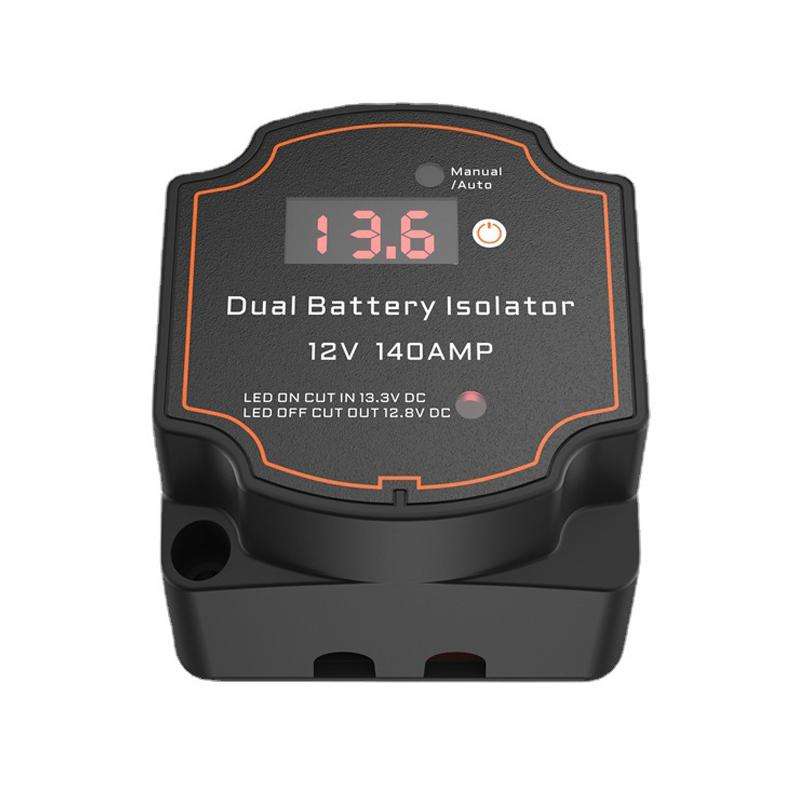 IP68 12V 140A Car Smart Dual Battery Isolation Controller with Digital Display Voltmeter, Type:7m Se