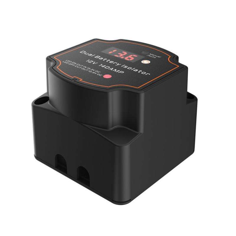 IP68 12V 140A Car Smart Dual Battery Isolation Controller with Digital Display Voltmeter, Type:7m Se
