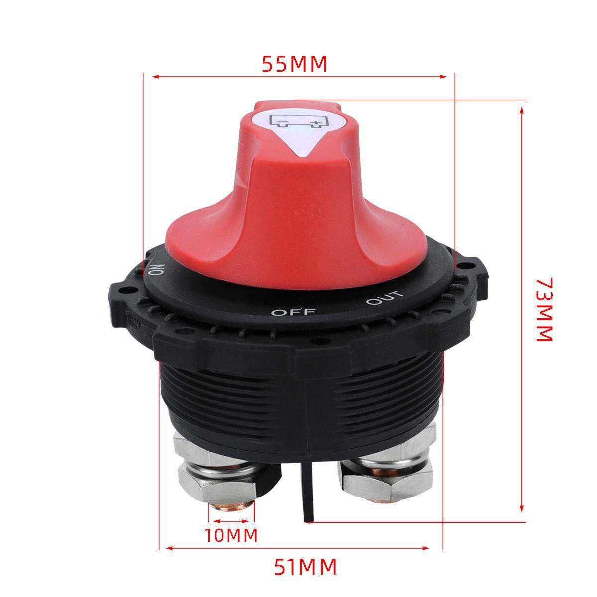 12-24V 300A Heavy-Duty DC Battery Disconnect Switch, Type:New with OUT Handle Removable