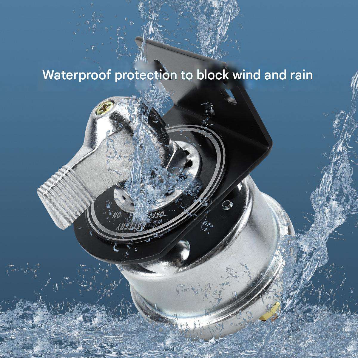 12-24V 200A High Current Battery Disconnect Switch with Bracket(Silver Handle)