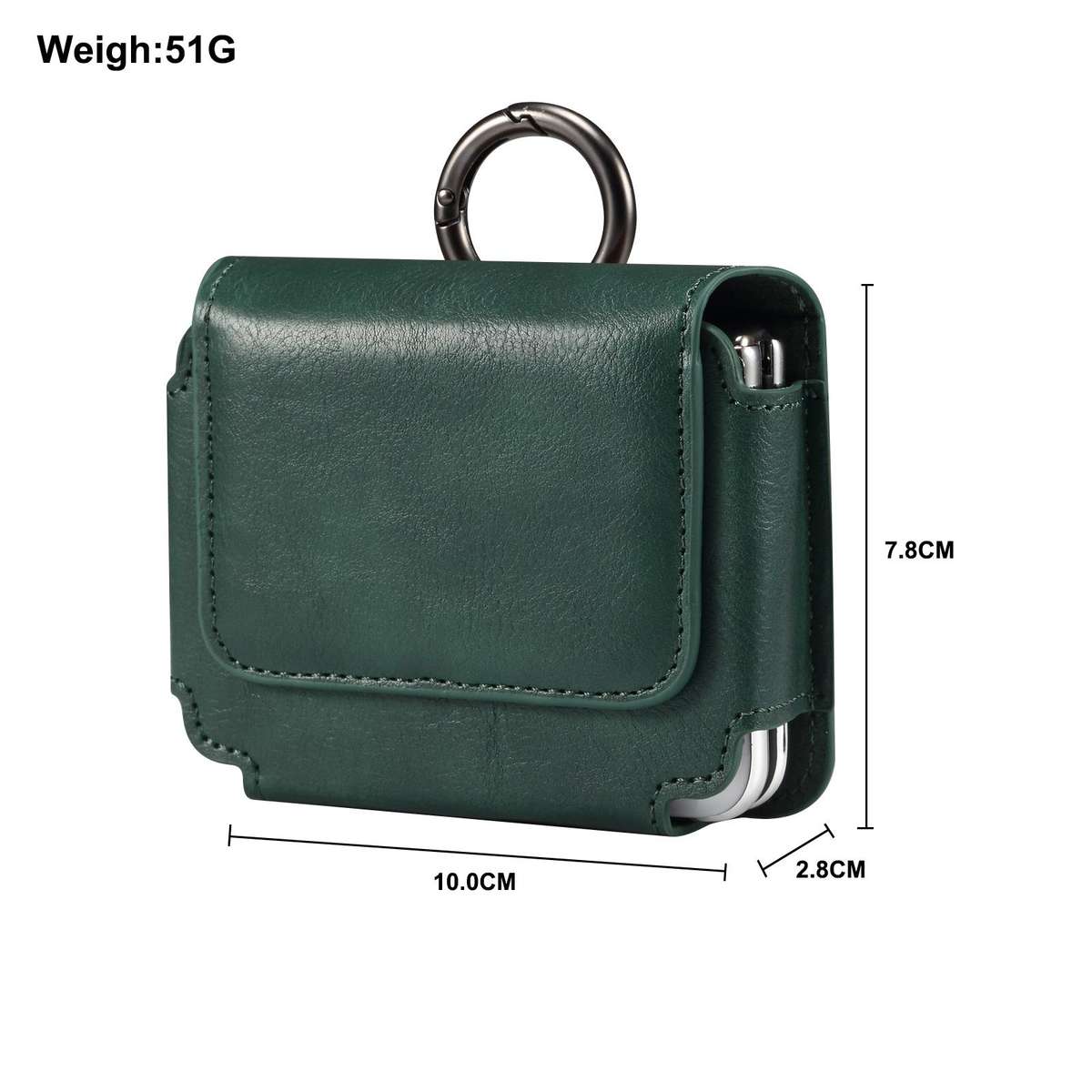 Multi-functional Faux Leather Waist-Hanging Bag For Foldable Phone , Size: 10 x 7.8 x 2.8cm(Green)