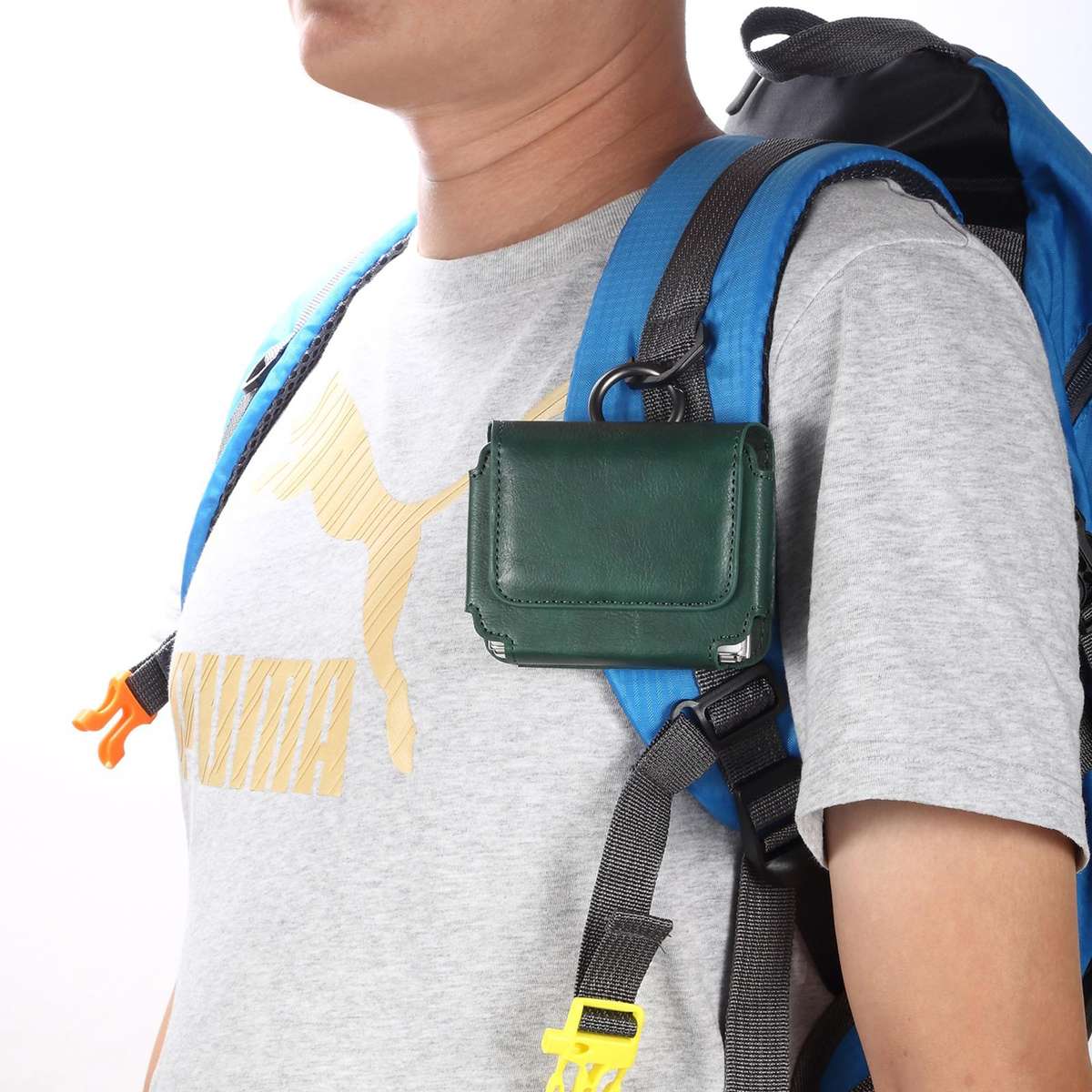 Multi-functional Faux Leather Waist-Hanging Bag For Foldable Phone , Size: 10 x 7.8 x 2.8cm(Green)