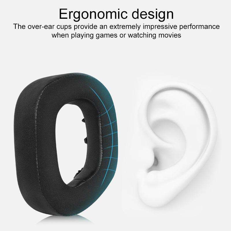 1 Pair Velvet Replacement Earpads For Corsair HS80 Max / HS80 USB Wired / HS81 RGB(Black)