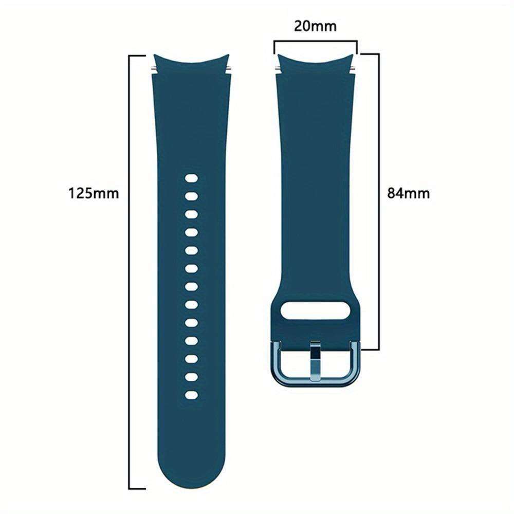 For Samsung Galaxy Watch 7 44mm Silicone Watch Band with TPU Case(Dark Blue)