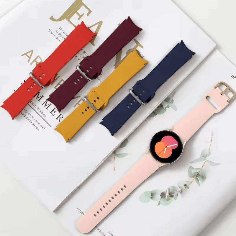 For Samsung Galaxy Watch 7 44mm Silicone Watch Band with TPU Case(Dark Blue)