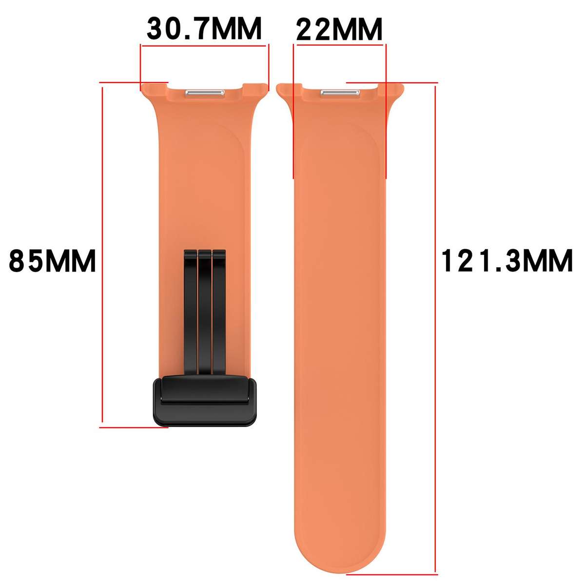 For Samsung Galaxy Watch8 / Watch8 Classic xDfind Fold Black Buckle Magnetic Silic ... (Starlight)