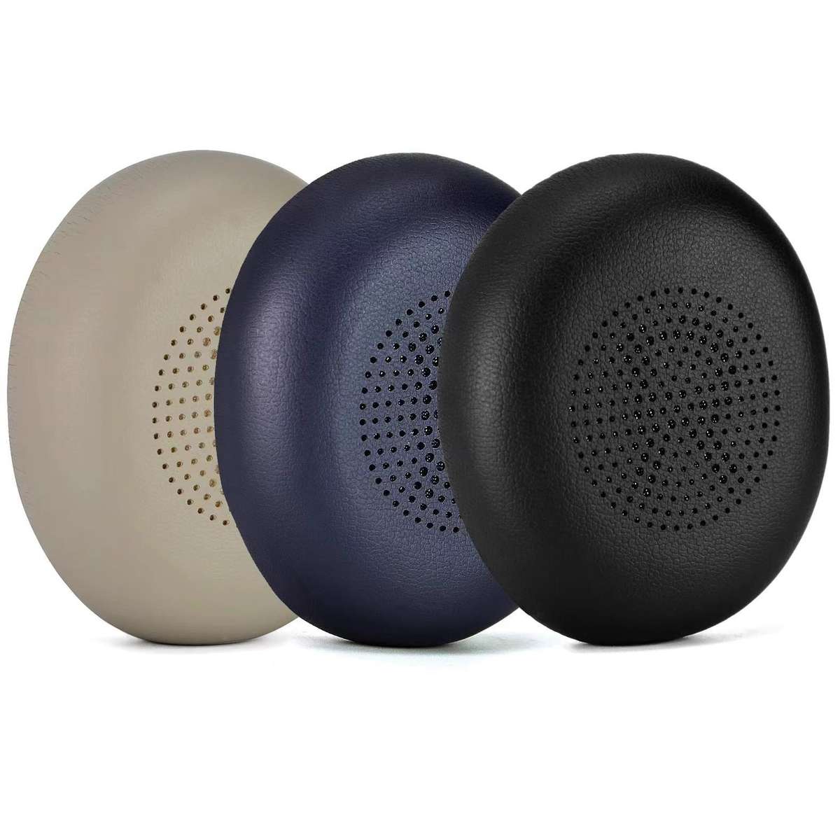 1 Pair Protein Leather Earpads For Jabra Evolve2 65 / Evolve2 40 SE / Elite 45H(Black)