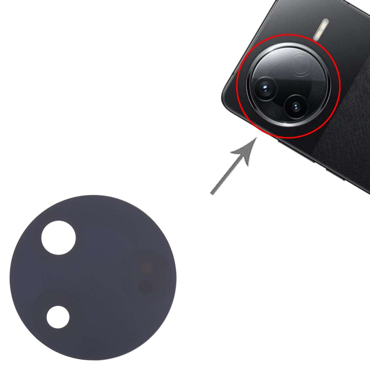 For Xiaomi Redmi K80 10set OEM Back Camera Lens