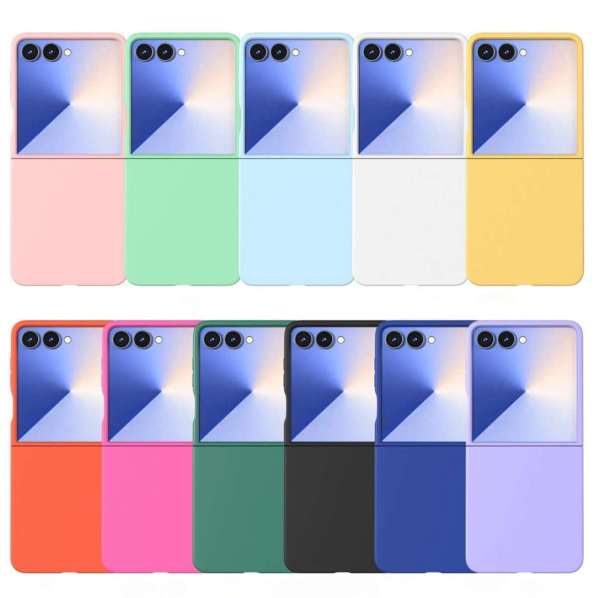For Samsung Galaxy Z Flip7 Kalebol Paint-sprayed Solid Color PC Phone Case(Light Blue)