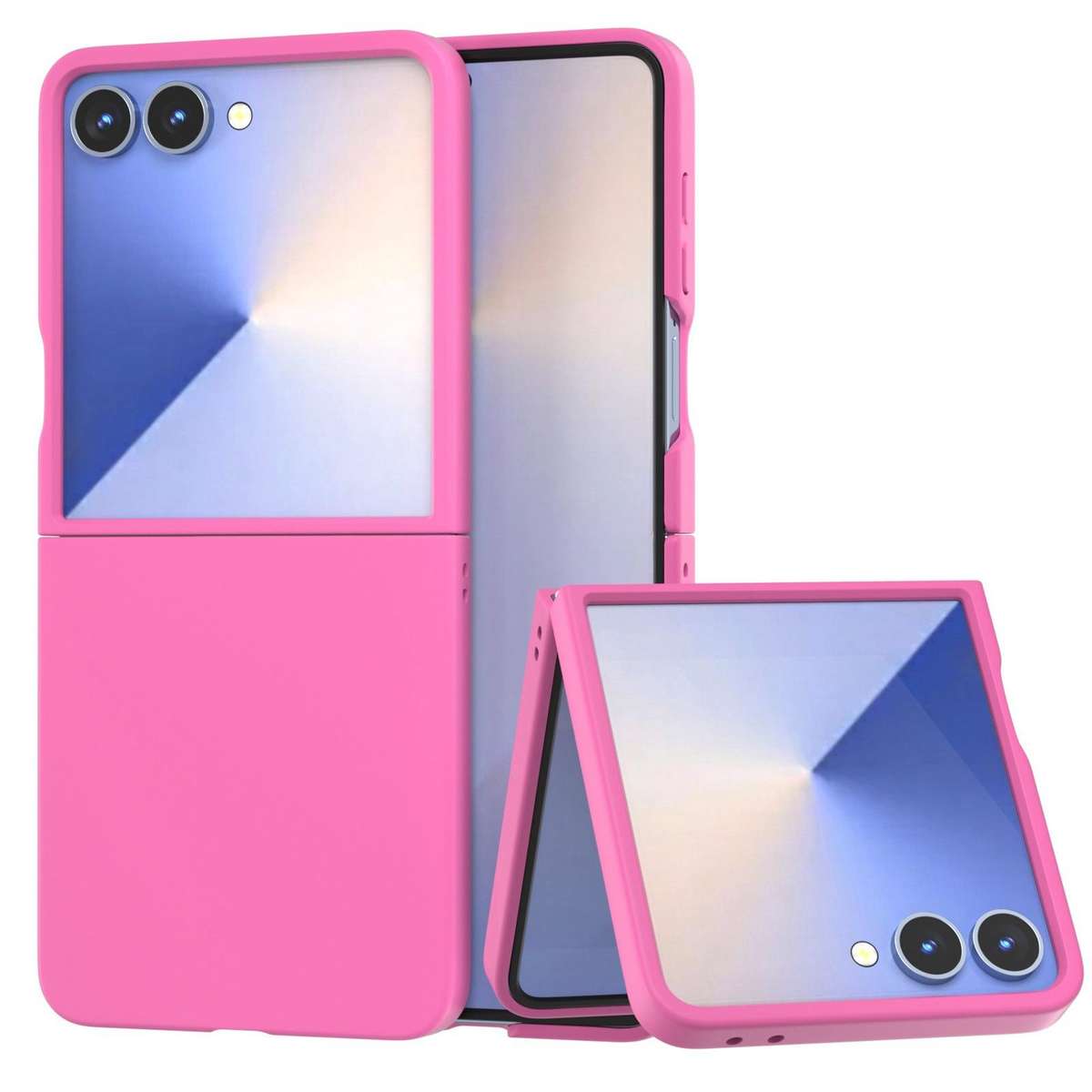For Samsung Galaxy Z Flip7 Kalebol Paint-sprayed Solid Color PC Phone Case(Light Blue)