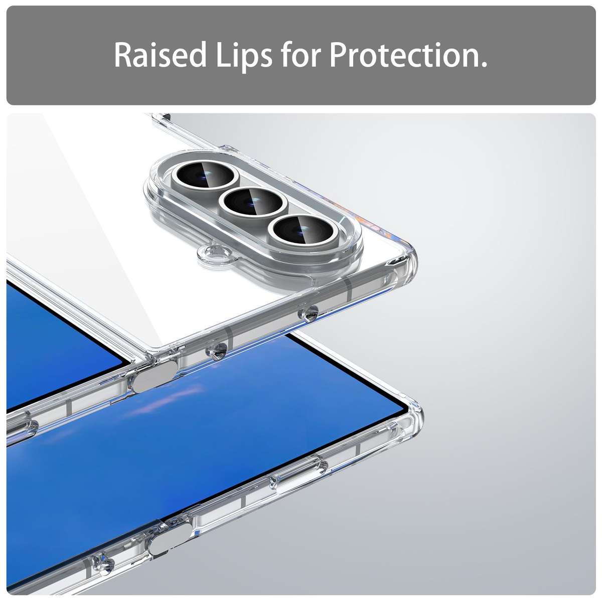 For Samsung Galaxy Z Fold7 5G PC Hybrid TPU Airbag Shockproof Phone Case(Transparent)