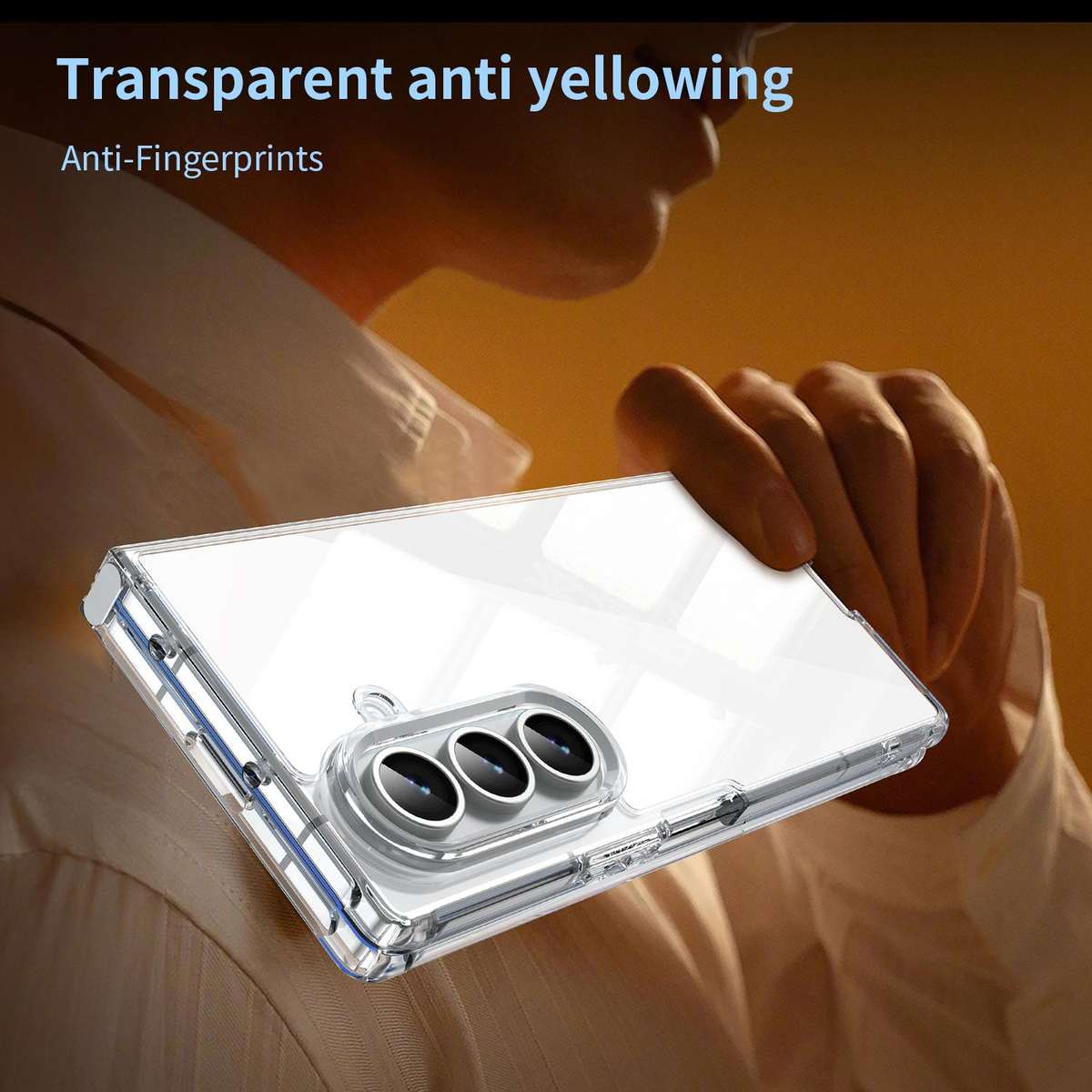 For Samsung Galaxy Z Fold7 5G PC Hybrid TPU Airbag Shockproof Phone Case(Transparent)